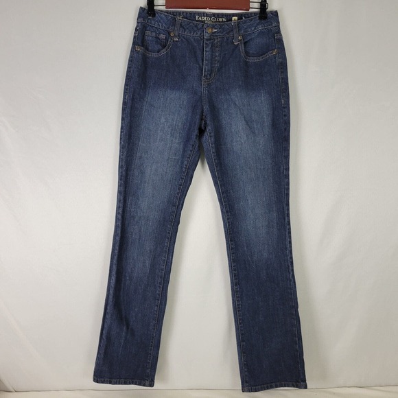 Faded Glory Jeans Womens 6 Blue‎ Denim Mid Rise Classic Fit Bootcut Dark Wash - Picture 1 of 12